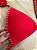 TOP BIQUINI CORTININHA VERMELHO COM DETALHE EM CROCHÊ NA COR MARROM | REF 4011V - Imagem 1