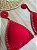 TOP BIQUINI CORTININHA VERMELHO COM DETALHE EM CROCHÊ NA COR MARROM | REF 4011V - Imagem 3