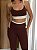 TOP ALÇA FITNES NA COR MARROM E OFF | REF 50047M - Imagem 1