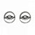 Brinco Pequeno De Prata Velha Redondo Vazado Olho Grego - Imagem 1