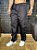 CALÇA MASCULINA-CARGO-BOLSO LATERAL-CORDÃO-STREET-PRETO E BRANCO- - Imagem 3
