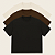 Kit 3 Camisetas After Oversized Preta+Branca+Marrom (100%Algodão) - Imagem 1