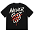 CAMISETA OVERSIZED PRETA  AFTER NEVER GIVE UP - Imagem 1