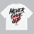 CAMISETA OVERSIZED BRANCA AFTER NEVER GIVE UP - Imagem 1
