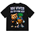 CAMISETA AFTER OVERSIZED PRETA ABACAXI VAI VIVER OU TÁ COM DÓ? - Imagem 1