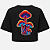 CROPPED OVERSIZED PRETO MUSHROOM - Imagem 1