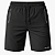 SHORTS MASCULINO PRETO POLIAMIDA AFTER COM ELASTANO E BOLSOS COM ZÍPER TREINO ACADEMIA - Imagem 1