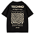 CAMISETA OVERSIZED PRETA TECHNO ALL NIGHT LONG AFTER - Imagem 1