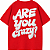 CAMISETA OVERSIZED VERMELHA AFTER ARE YOU CRAZY? - Imagem 1