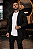 CARDIGAN MASCULINO PRETO LONGO COM CAPUZ E BOLSOS - Imagem 2