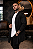 CARDIGAN MASCULINO PRETO LONGO COM CAPUZ E BOLSOS - Imagem 4