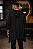 CARDIGAN MASCULINO PRETO LONGO COM CAPUZ E BOLSOS - Imagem 3
