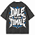 CAMISETA OVERSIZED PRETA ESTONADA DALE PRA NÃO TOMALE - Imagem 1
