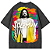 CAMISETA OVERSIZED SOLOMUN PRETA ESTONADA - Imagem 1