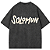 CAMISETA OVERSIZED SOLOMUN PRETA ESTONADA 01 - Imagem 1