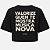 CROPPED OVERSIZED AFTER VALORIZE QUEM TE MOSTRA MUSICA NOVA - Imagem 1