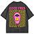 CAMISETA OVERSIZED PRETA ESTONADA GOOD VIBES - Imagem 1