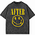 CAMISETA OVERSIZED SMILE PRETA ESTONADA - Imagem 1