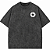 CAMISETA OVERSIZED PRETA ESTONADA CIRCLE AFTER - Imagem 1