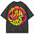 CAMISETA OVERSIZED PRETA ESTONADA VIBES - Imagem 1