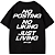 CAMISETA OVERSIZED AFTER PRETA NO POSTING NO LIKING JUST LIVING - Imagem 1