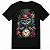 CAMISETA SLIM PRETA GATO ALICE CHAPELEIRO ELASTANO ALGODÃO AFTER RAVE - Imagem 1