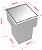 Lixeira Inox Quadrada 4 L Para Bancada - Tampa click - Imagem 4
