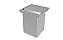 Lixeira Inox Quadrada 5 L Para Bancada - Calha Escorredora - Imagem 2