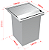Lixeira Inox Quadrada Embutir 5 L Para Bancada - Imagem 3