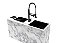 Cuba Inox Pintado Preto Embutir Quadrada Gourmet 500 X 400 - Imagem 5