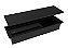 Calha Seca Inox Preto 60cm Com Porta Talheres + Tampa - Imagem 1