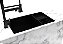 Cuba 70x40cm + Cesto Escorredor Inox Preto Embutir Gourmet - Imagem 2