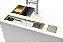 Escorredor Embutido Calha Escorredora Inox Com Dourado 90cm - Imagem 4