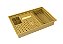 Escorredor Embutido Calha Inox Úmida Dourado 60x40cm - Imagem 1