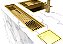 Escorredor Embutido Calha Escorredora Inox Pintado De Dourado 90cm - Imagem 4