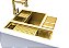 Escorredor Embutido Calha Escorredora Inox Pintado Dourado 75cm - Imagem 5
