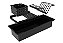 Escorredor Embutido Calha Escorredora Inox Pintado Preto 50cm - Imagem 2