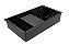 Kit Cesto Escorredor Inox Para Cuba + Lixeira 3,9l Preto - Imagem 1