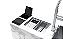 Kit Cesto Escorredor Inox Para Cuba + Lixeira 3,9l Preto - Imagem 4