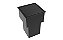 Lixeira Quadrada Inox Pintada Preto 4 L Para Bancada - Click - Imagem 1