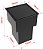 Lixeira Quadrada Inox Pintada Preto 4 L Para Bancada - Click - Imagem 5