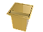 Lixeira Quadrada Pintada Dourado 3,9 L Para Bancada - Imagem 1