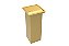 Lixeira Quadrada Pintada Dourado 8 L Para Bancada - Imagem 3