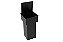 Lixeira Quadrada Pintada Preto 10l Para Bancada - Tampa Click - Imagem 2