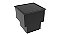 Lixeira Quadrada Pintada Preto 2,9 L Para Bancada - Tampa Click - Imagem 3