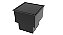 Lixeira Quadrada Pintada Preto 2,9 L Para Bancada - Tampa Click - Imagem 1