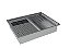 Kit Escorredor Embutido Calha Escorredora 50x40 + Lixeira 3,9l Inox - Imagem 1