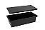 Calha Seca Inox Pintado Preto 40cm Com Tampa - Imagem 1