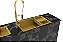 Cuba 70x40cm Inox Dourado Embutir Gourmet - Imagem 2