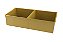 Cuba Inox Dupla Embutir Quadrada Gourmet Dourado 800 X 400 - Imagem 1